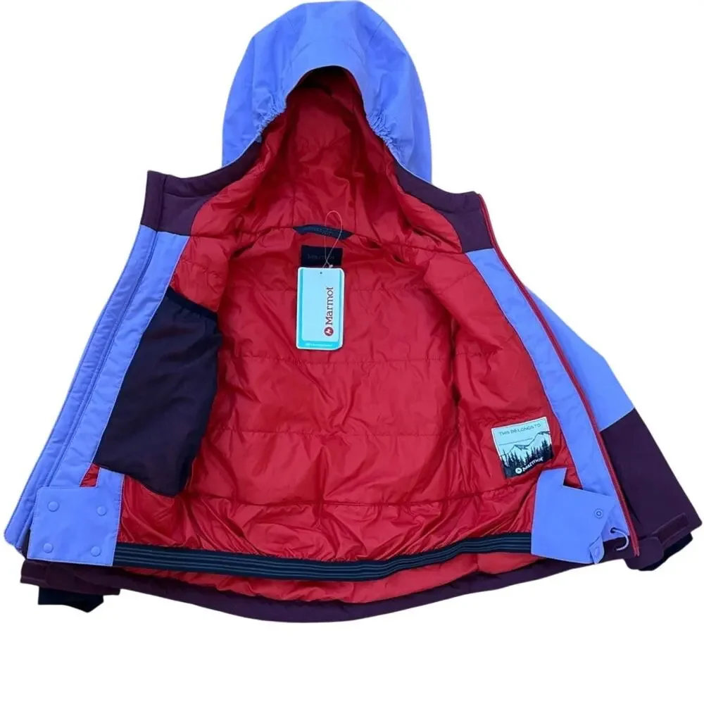 Marmot Kids Hooded Snow Jacket in Purple and Red Size XXS / 3-4 NEW NWT